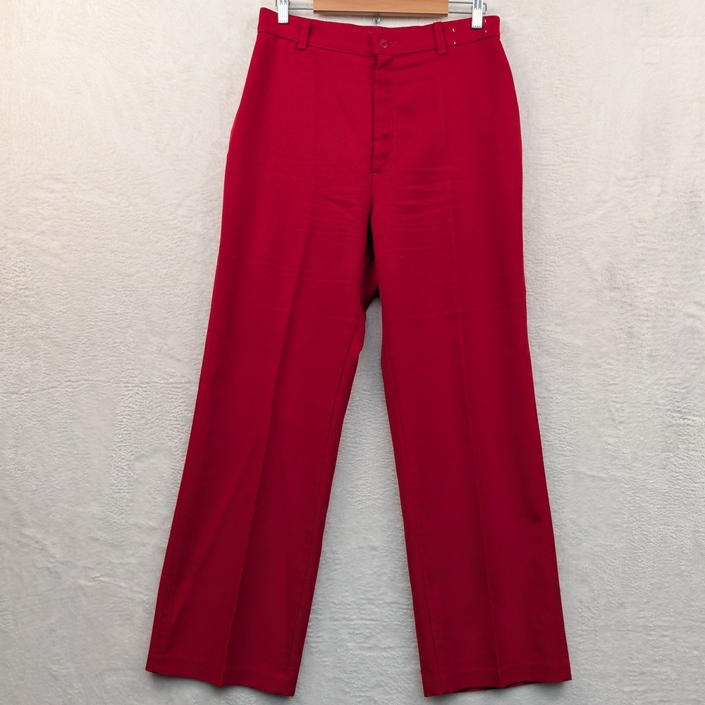 VTG Levi's Pants Men's 34x32 Red Wide Leg Bell Bottoms White Tab Disco Flare 70s